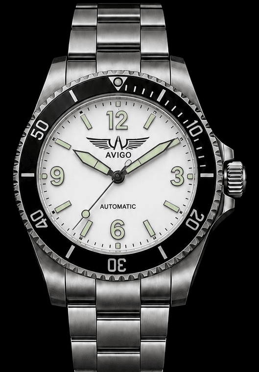 Luxury AVIGO watch with aviation inspired design and automatic movement 